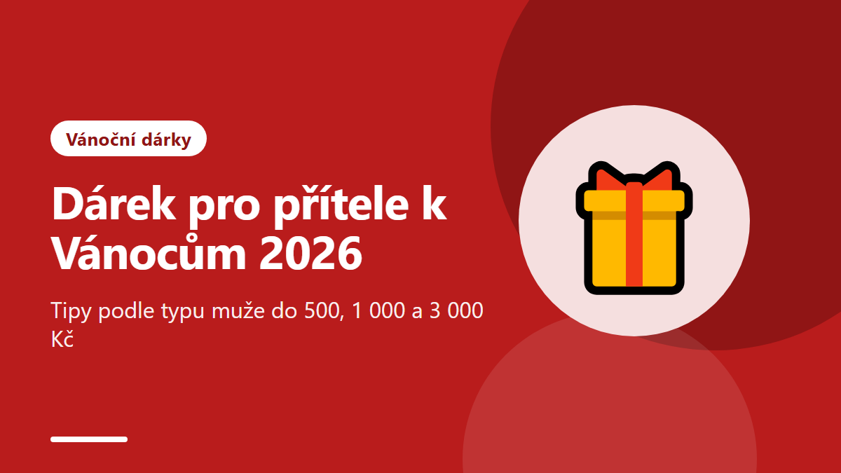 Dárek pro přítele k Vánocům 2026: tipy do 500 až 3 000 Kč logo
