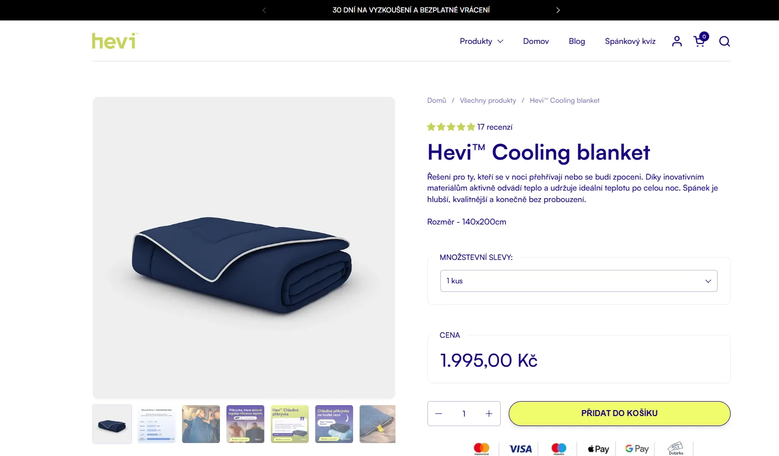 Hevi Cooling blanket recenze a zkušenosti