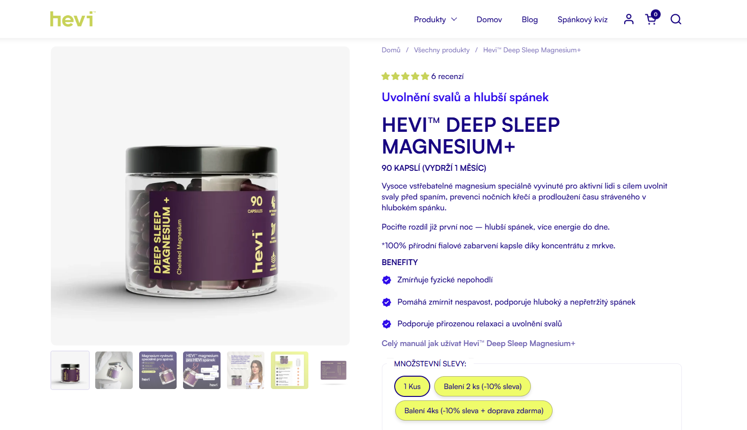 Hevi Deep Sleep Magnesium+ moje recenze a zkušenosti logo