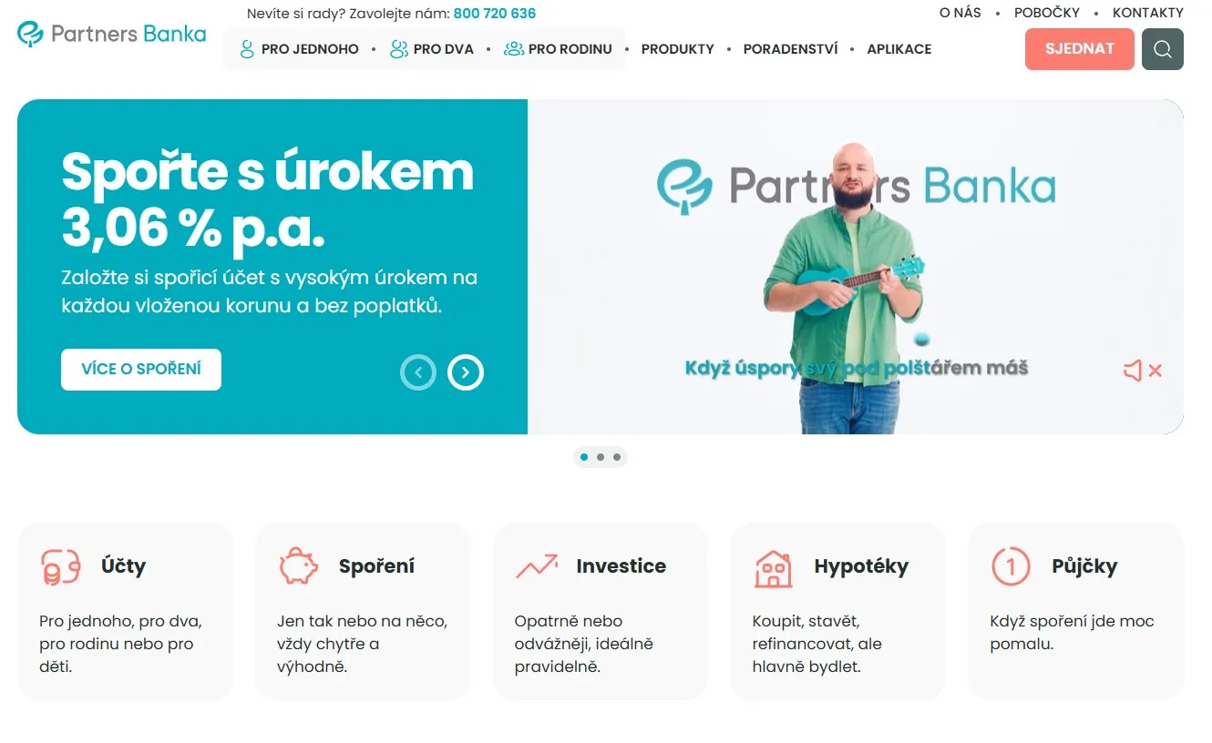 Partners Banka Recenze - vyzkoušel jsem jejich účet